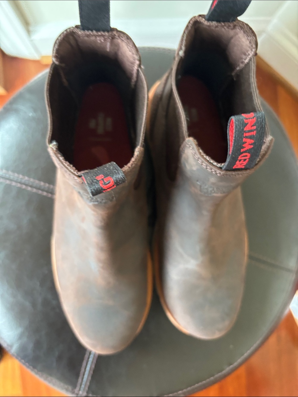 Red Wing Shoes 2446 Brown Leather Chukka Boots with Red Pull Tabs 9 E2 - Picture 5 of 7